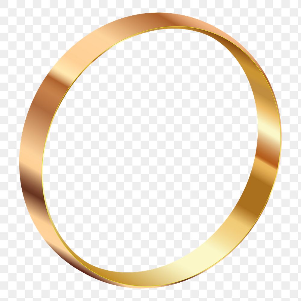 Golden ring png illustration, transparent background. Free public domain CC0 image.