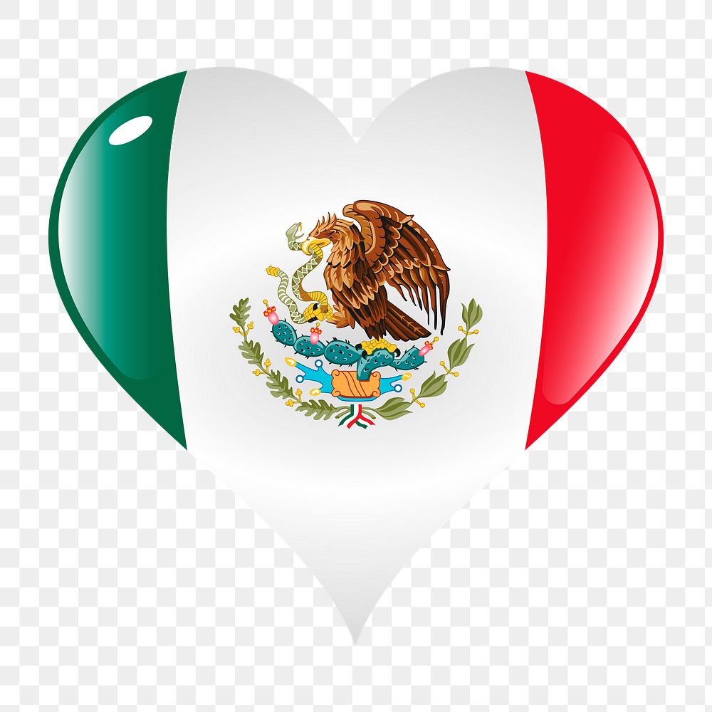 Mexican heart png illustration, transparent background. Free public domain CC0 image.