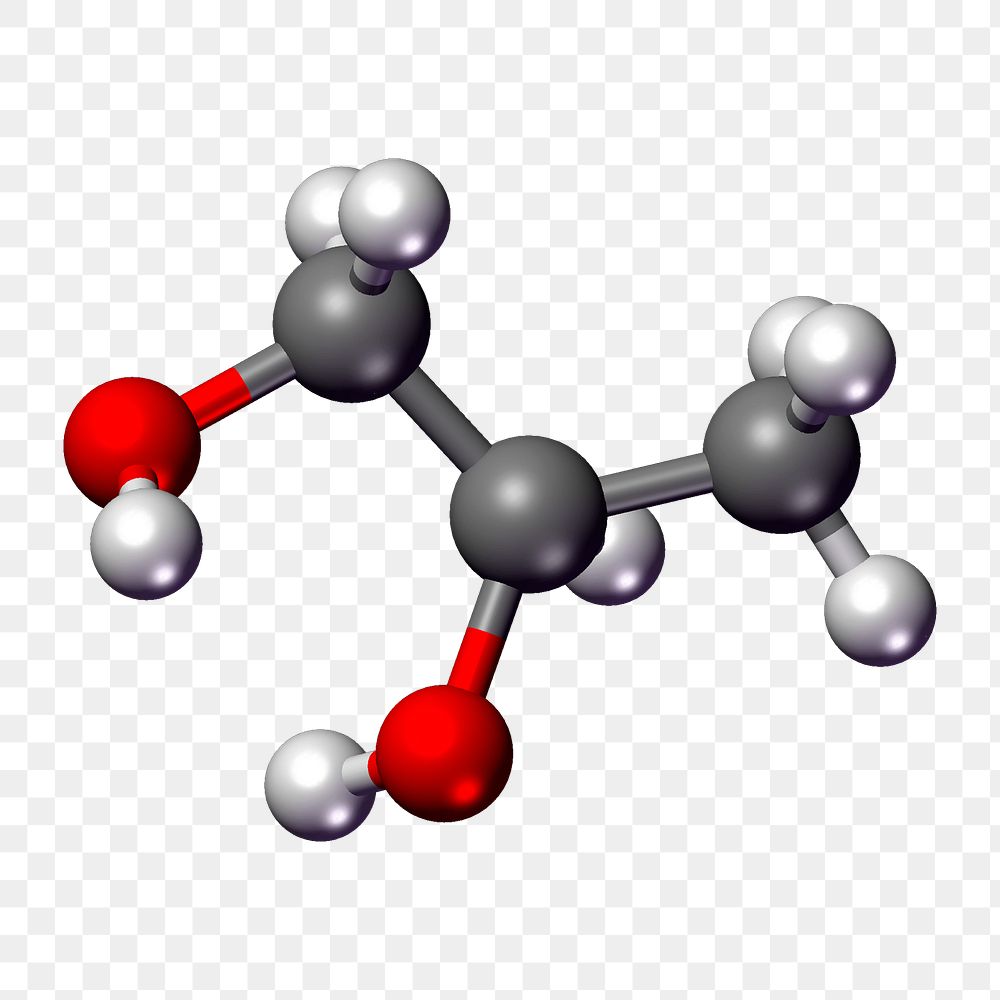 Molecules model png illustration, transparent background. Free public domain CC0 image.