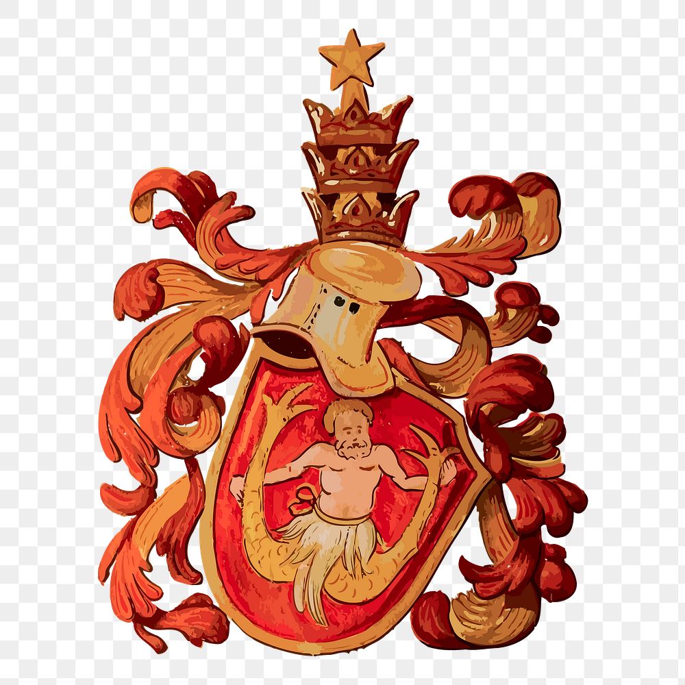 Family crest png illustration, transparent background. 