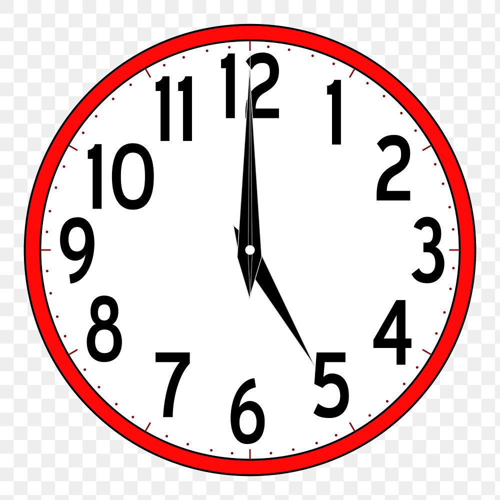 Clock png illustration, transparent background. 