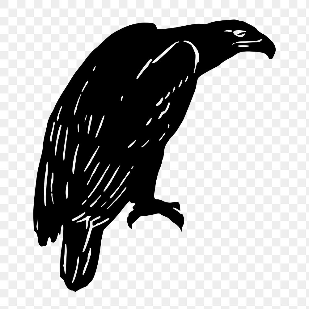 Black crow png  illustration, transparent background. Free public domain CC0 image.