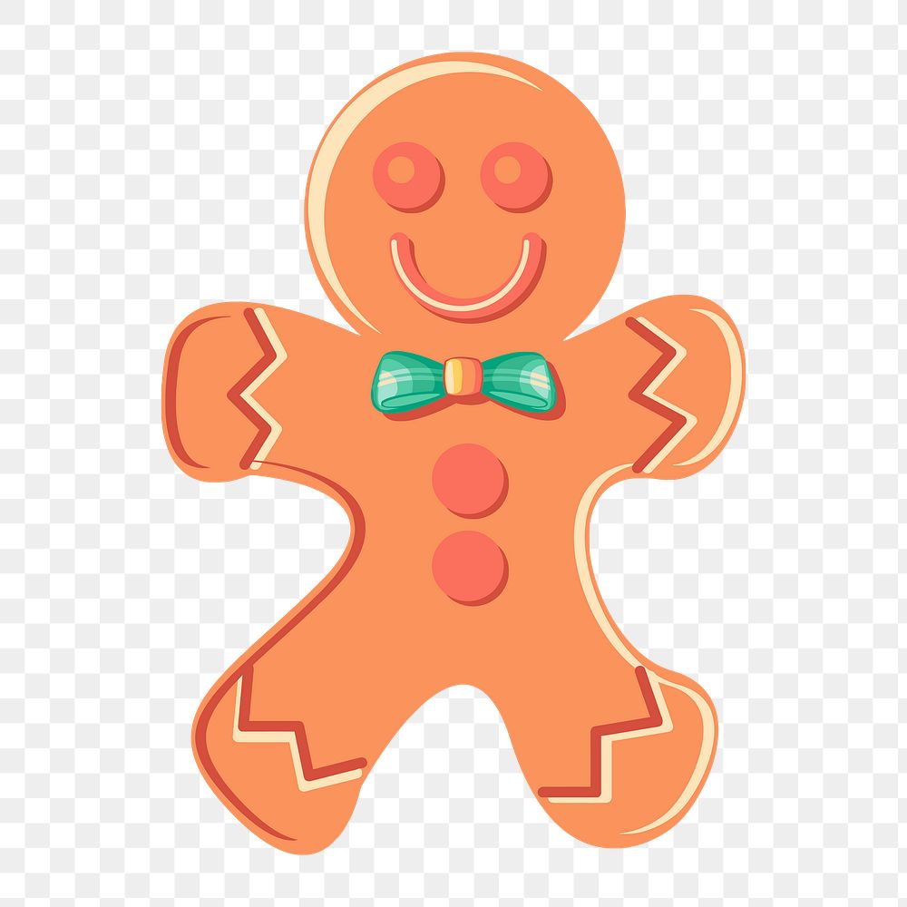 Ginger bread png sticker, transparent background. Free public domain CC0 image.