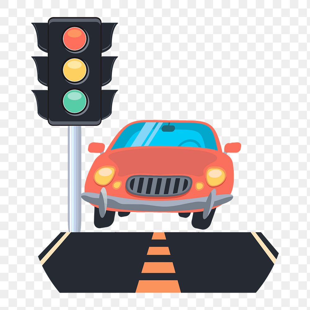 Traffic png illustration, transparent background. Free public domain CC0 image.