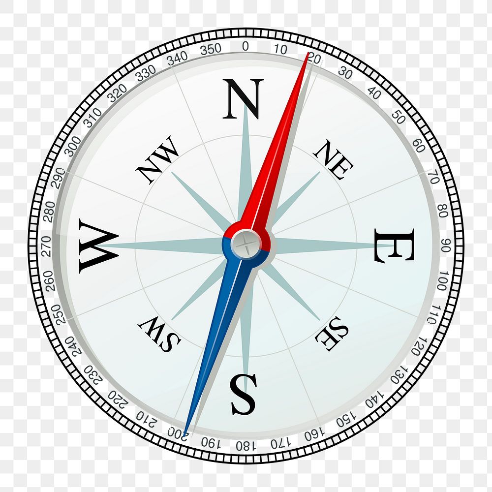 Compass png sticker, transparent background. Free public domain CC0 image.