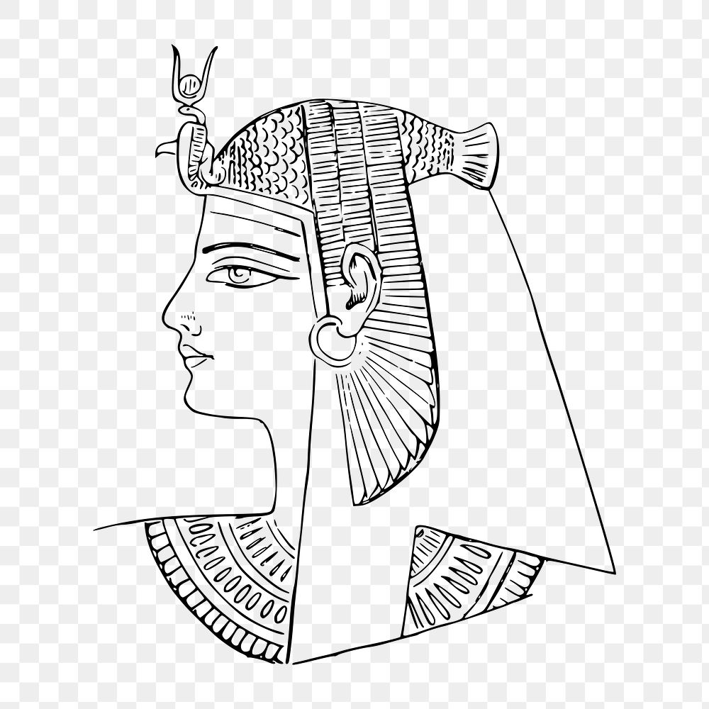 Egyptian woman png  illustration, transparent background. Free public domain CC0 image.