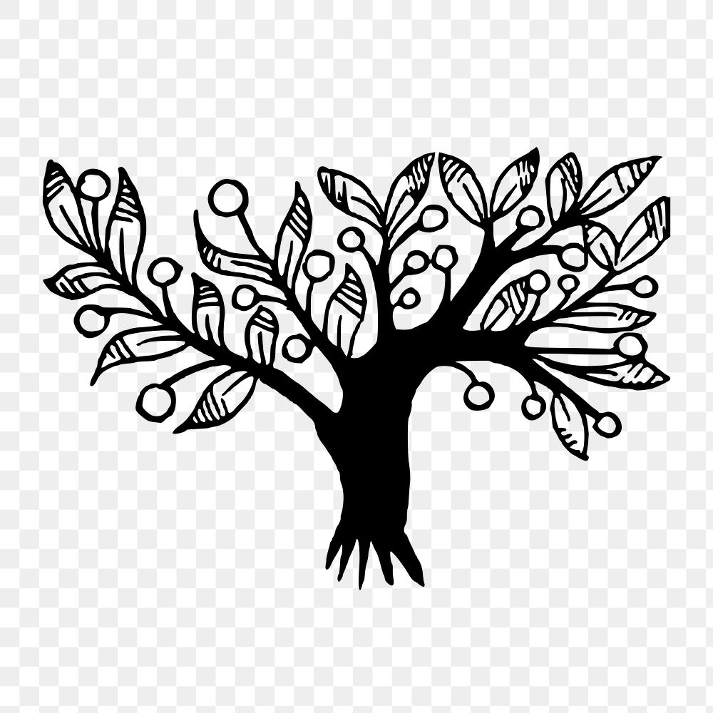 Tree png illustration, transparent background. Free public domain CC0 image.