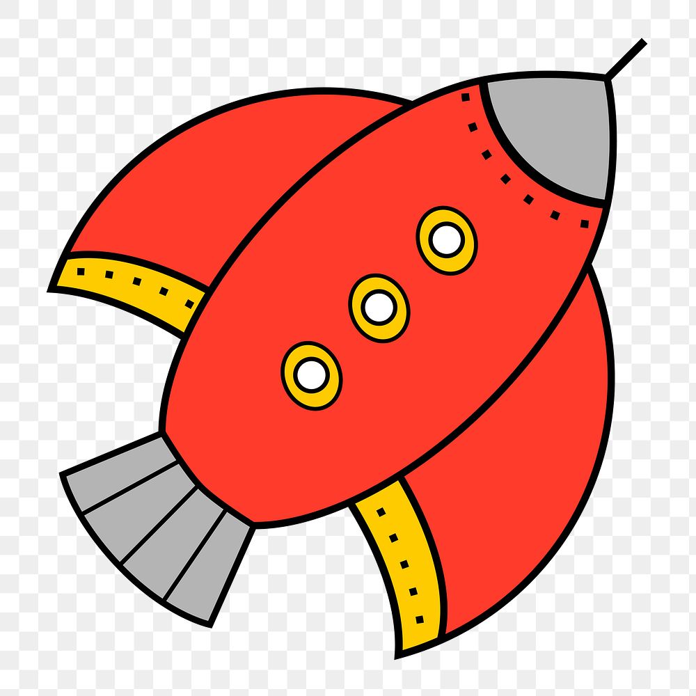 Rocket png sticker, transparent background. Free public domain CC0 image.