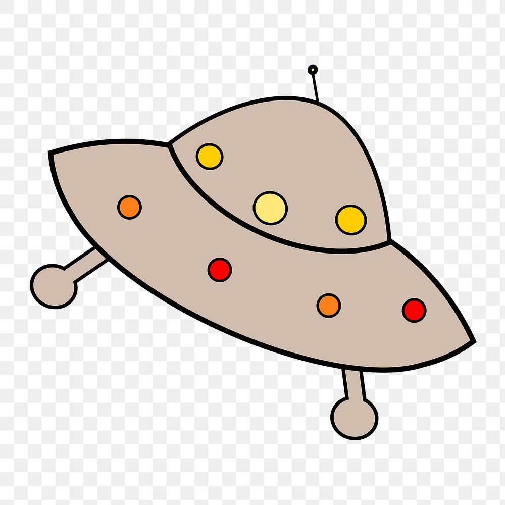 UFO png sticker, transparent background. Free public domain CC0 image.