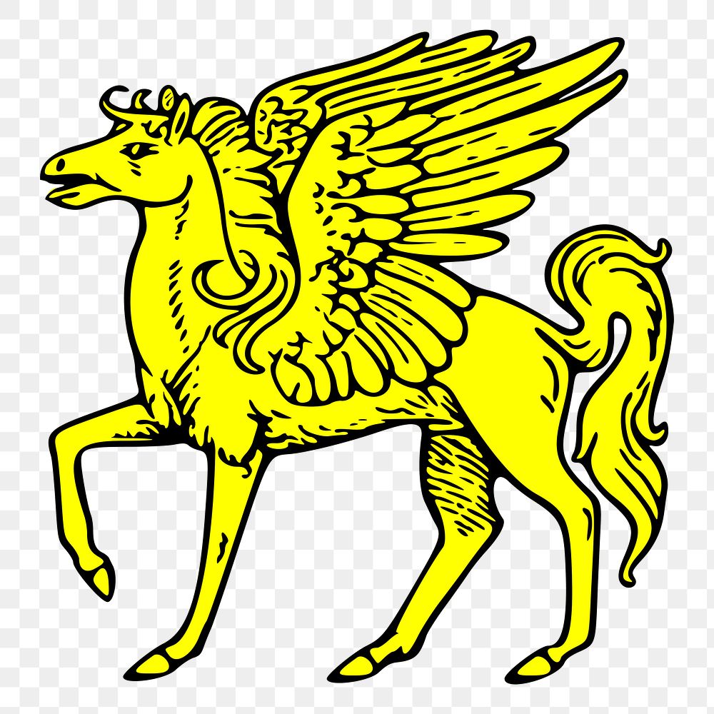 Pegasus png sticker, transparent background. Free public domain CC0 image.