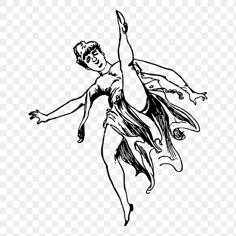 Woman dancer png sticker, transparent background. Free public domain CC0 image.
