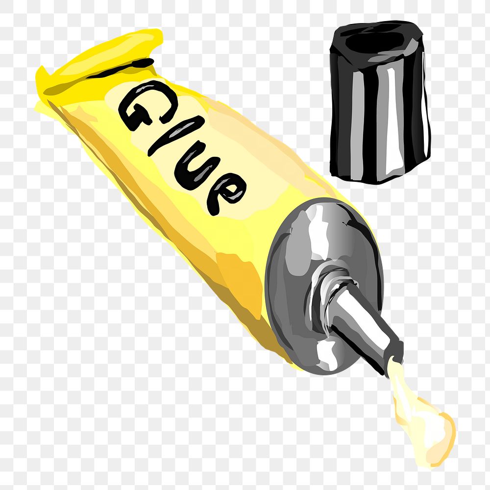 Glue png sticker, transparent background. Free public domain CC0 image.