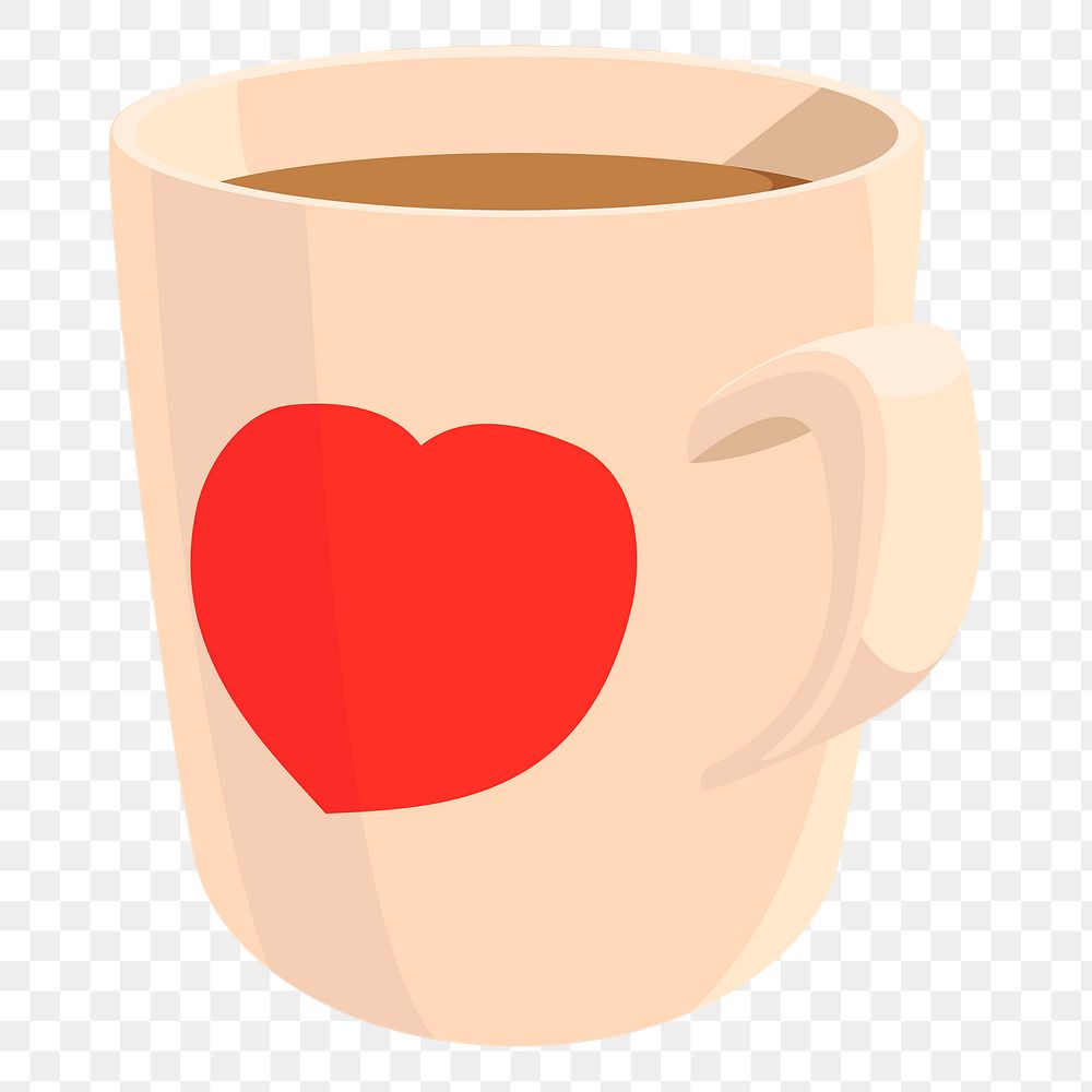 Coffee mug png sticker, transparent background. Free public domain CC0 image.