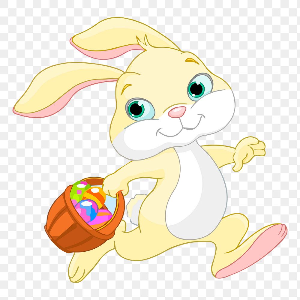 Easter rabbit png sticker, transparent background. Free public domain CC0 image.