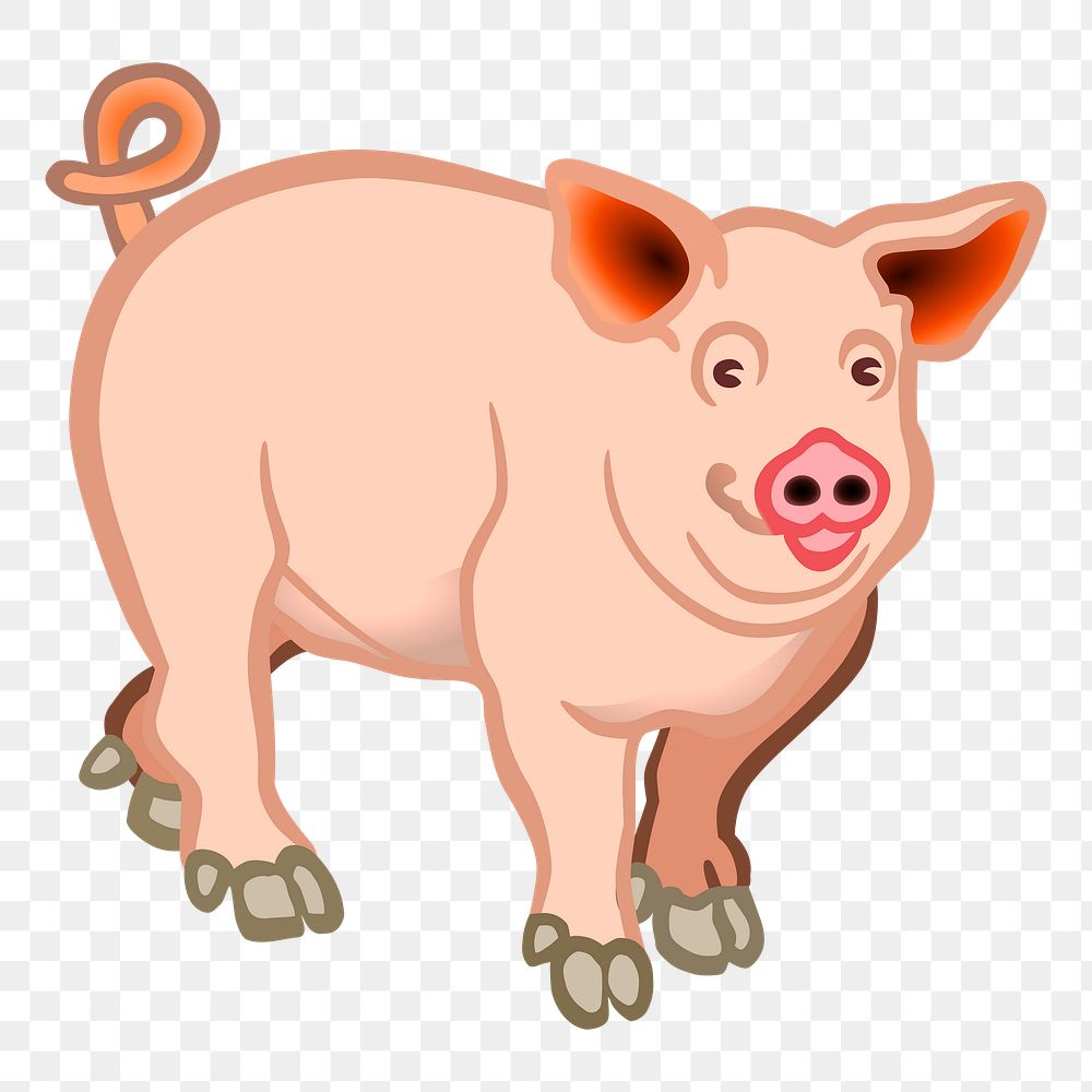 Pig png sticker, transparent background. Free public domain CC0 image.