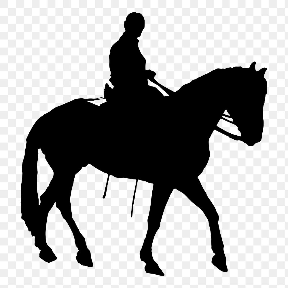 Horse silhouette png illustration, transparent background. Free public domain CC0 image.