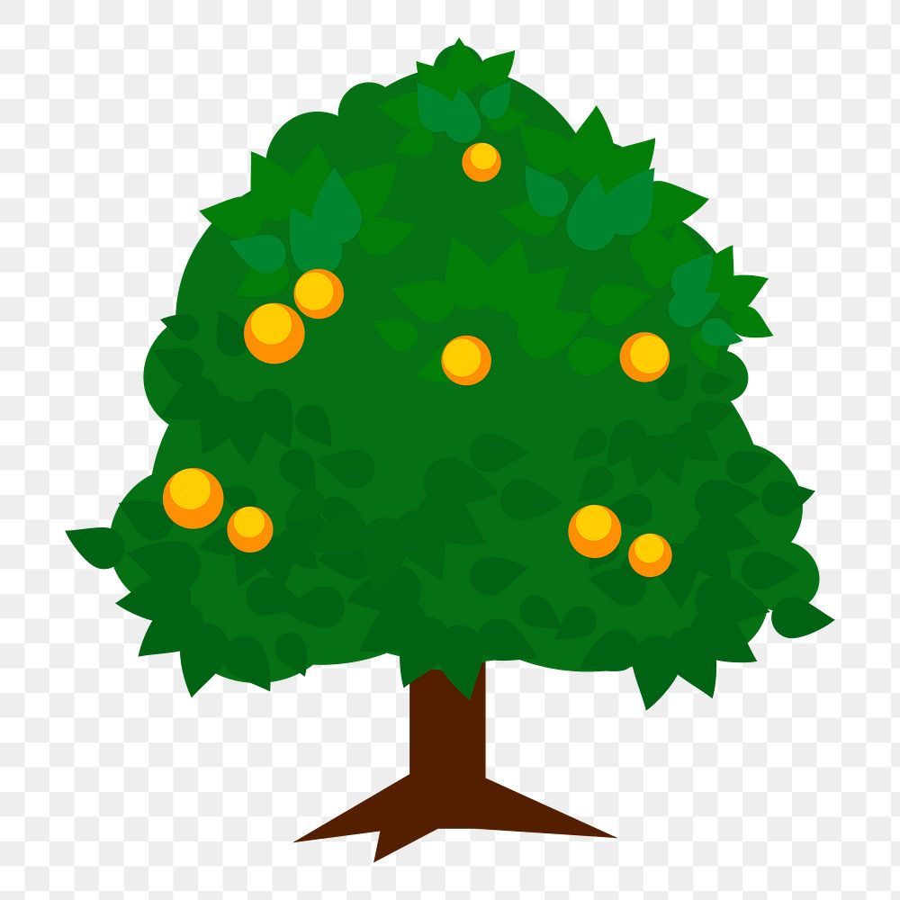 Orange tree png sticker, transparent background. Free public domain CC0 image.