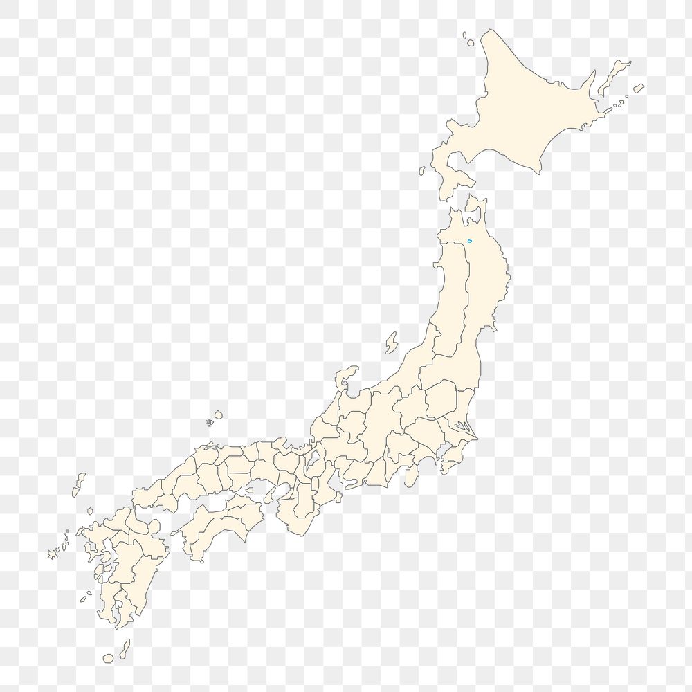 Japan map png illustration, transparent | Free PNG - rawpixel