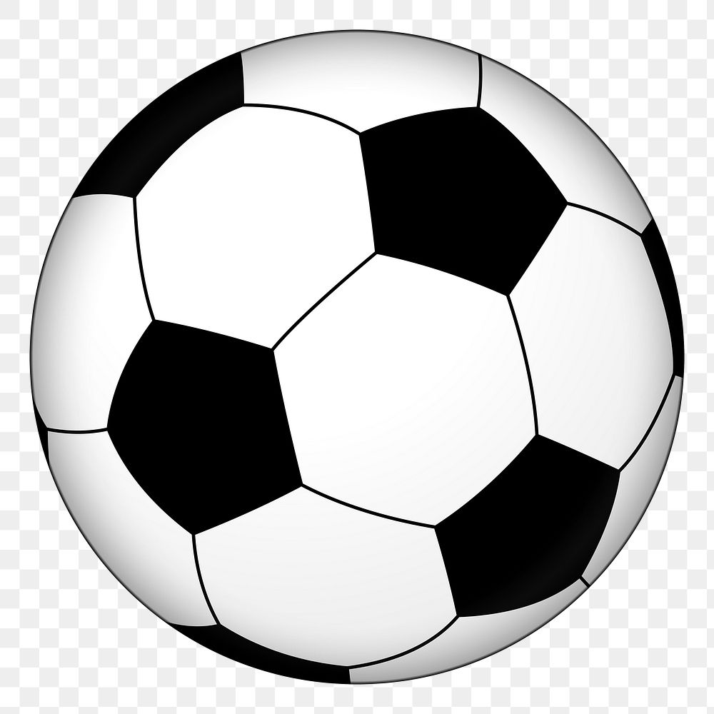Football ball png illustration, transparent background. Free public domain CC0 image.