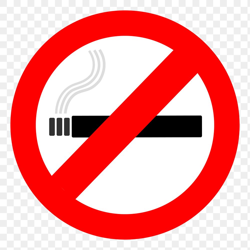 No smoking png illustration, transparent background. Free public domain CC0 image.