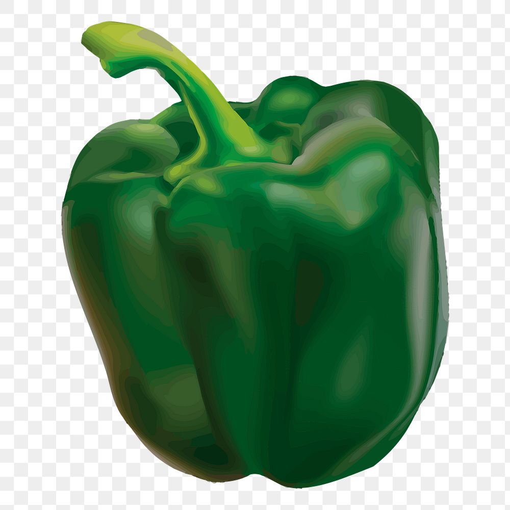 Bell pepper png illustration, transparent background. Free public domain CC0 image.