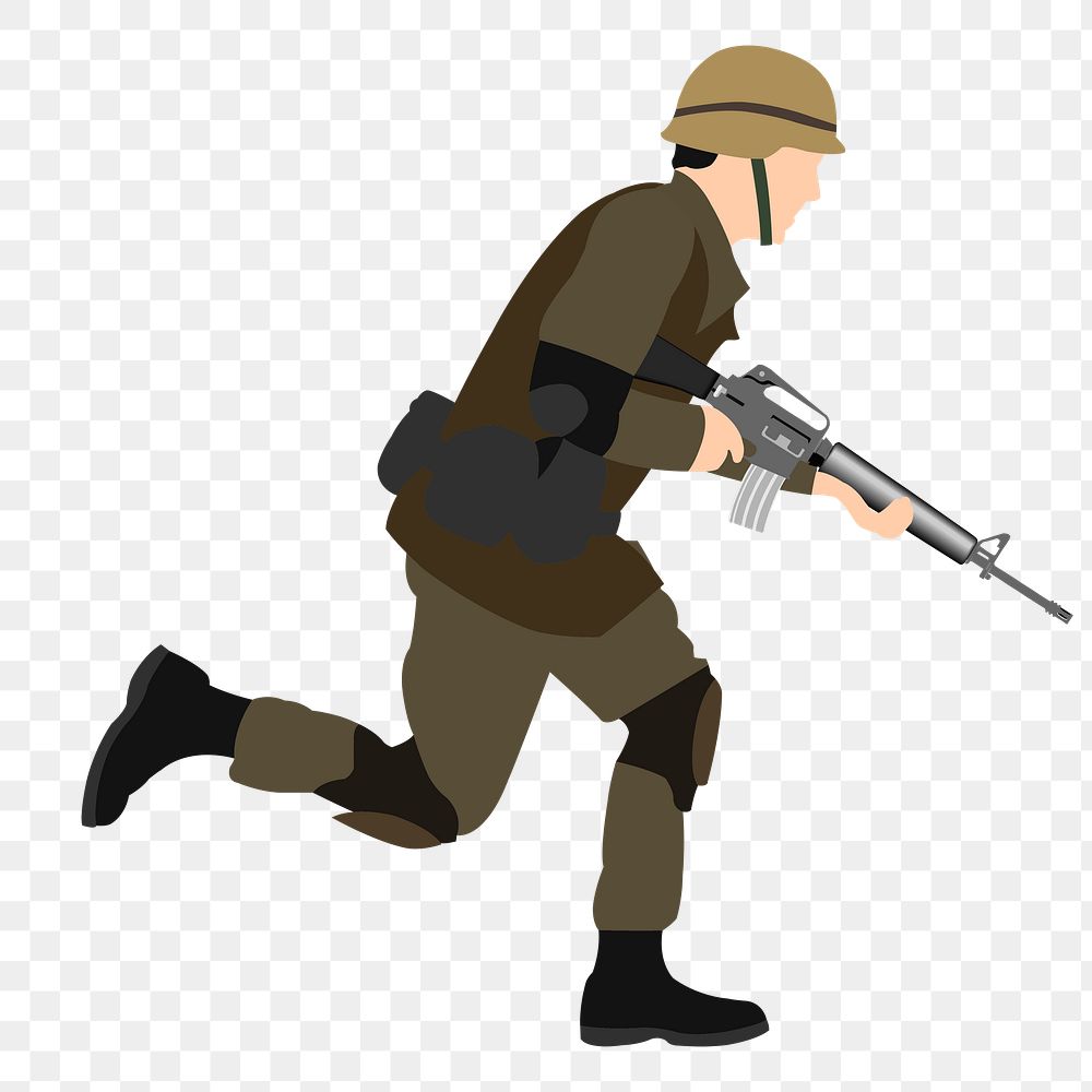 War soldier png illustration, transparent background. Free public domain CC0 image.