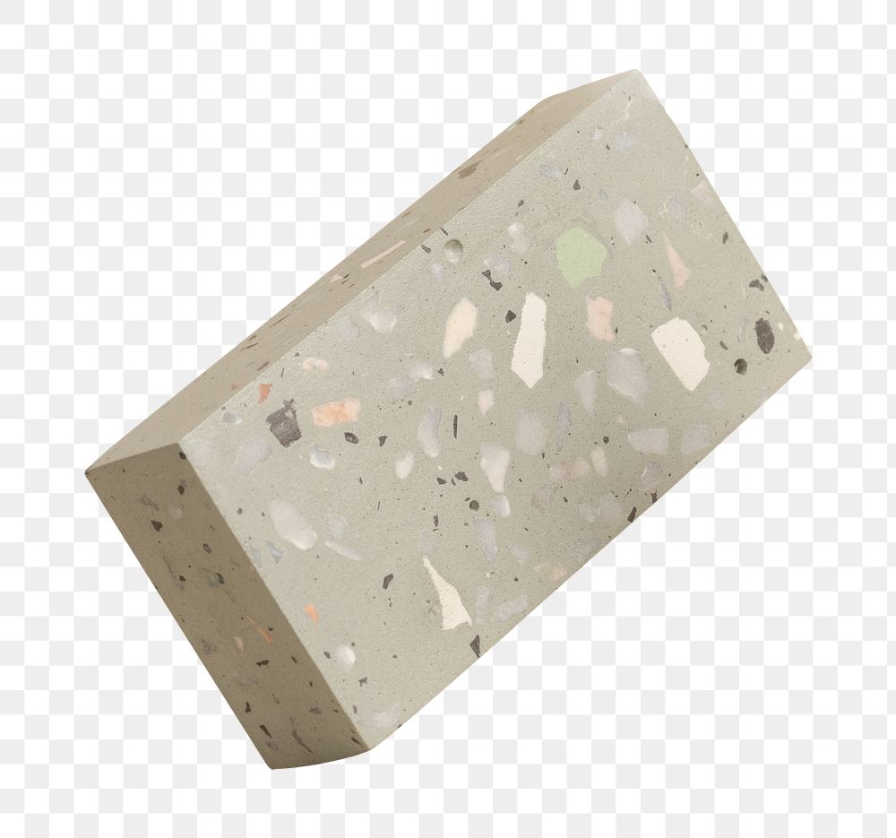 Terrazzo paper weight png sticker, transparent background