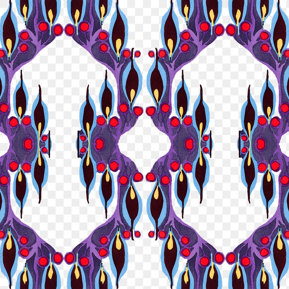 Abstract png art deco pattern, E. A. S&eacute;guy Art Nouveau transparent background, remixed by rawpixel