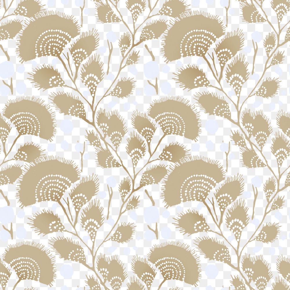 Flower png pattern, vintage E. A. S&eacute;guy Art Nouveau transparent background, remixed by rawpixel