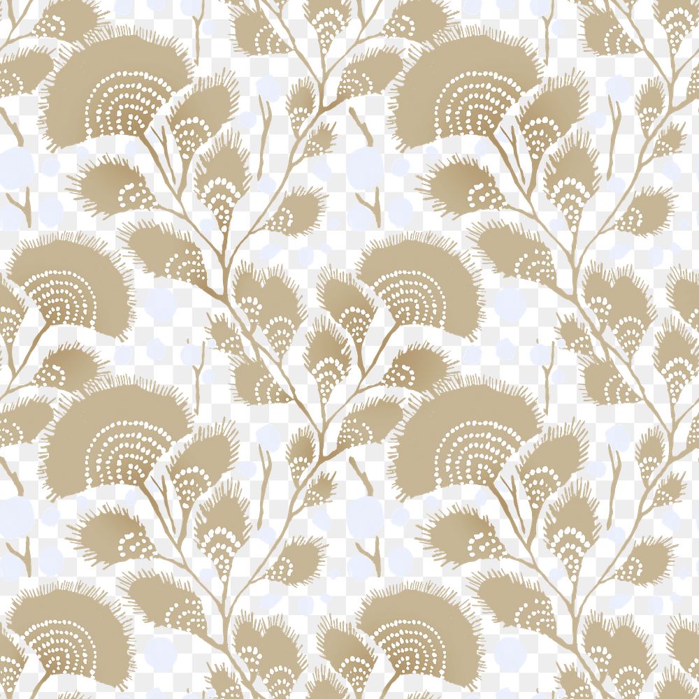 Flower png pattern, vintage E. A. Séguy Art Nouveau transparent background, remixed by rawpixel