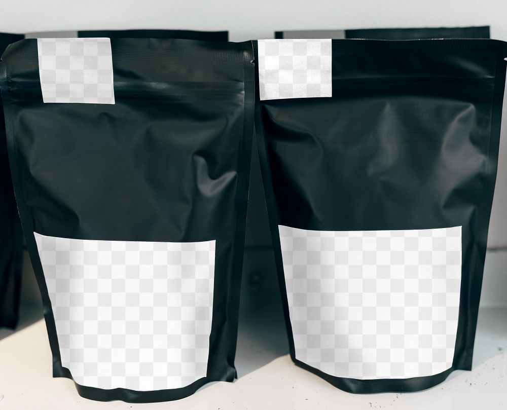 Coffee bag png mockup, transparent design