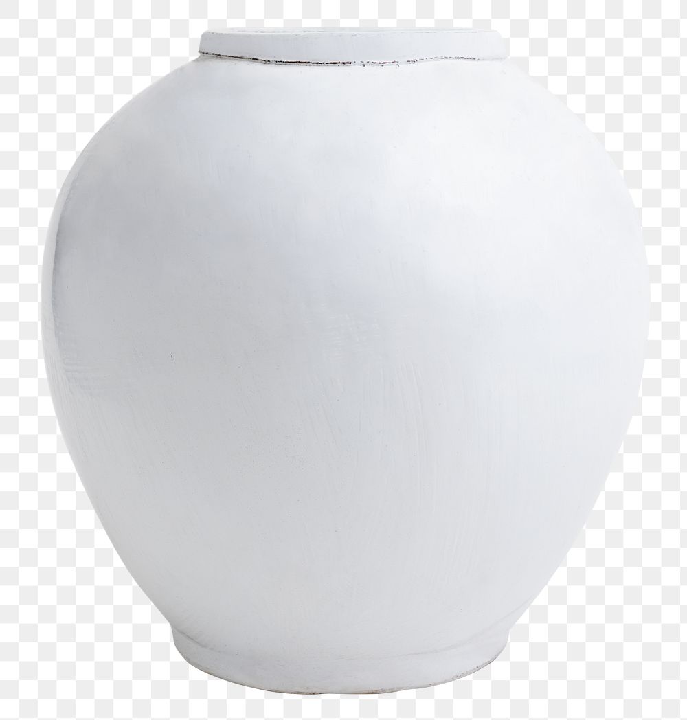 Clay vase png sticker, transparent background
