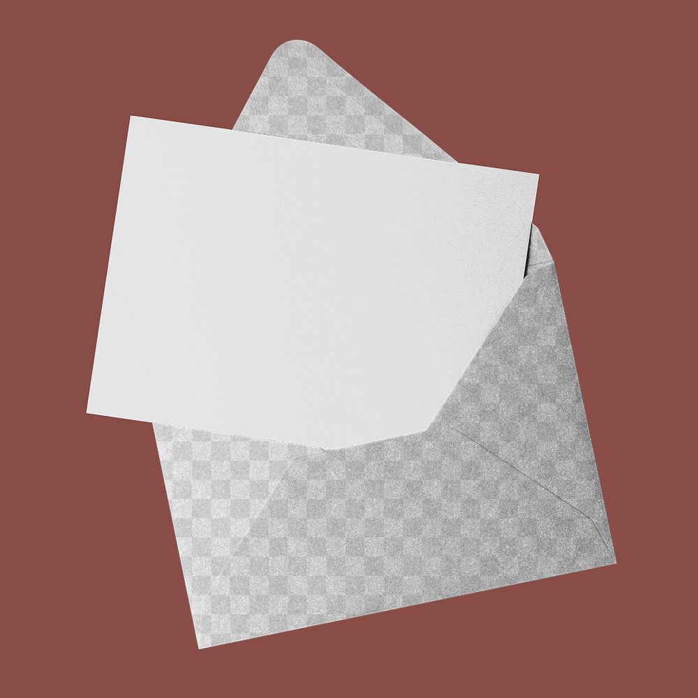 Envelope png mockup, transparent design