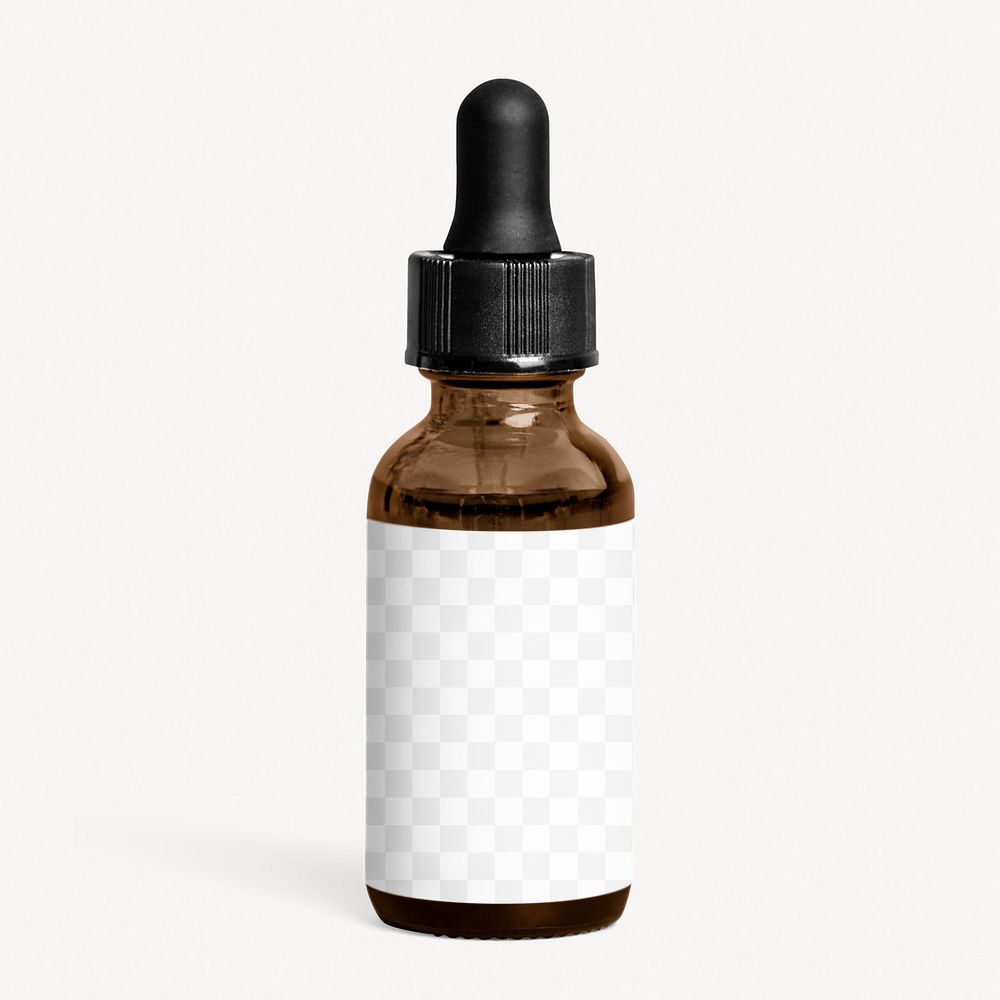 Dropper bottle png mockup, transparent design