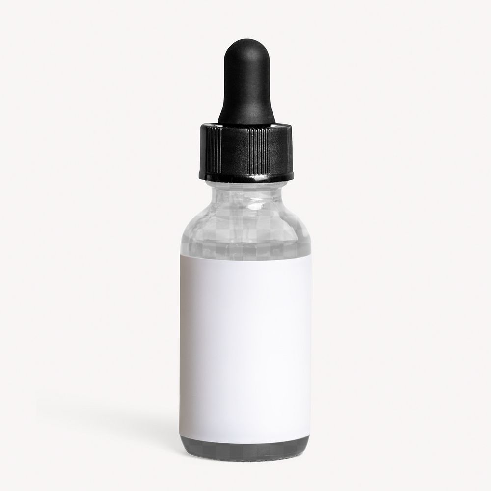 Dropper bottle png mockup, transparent design