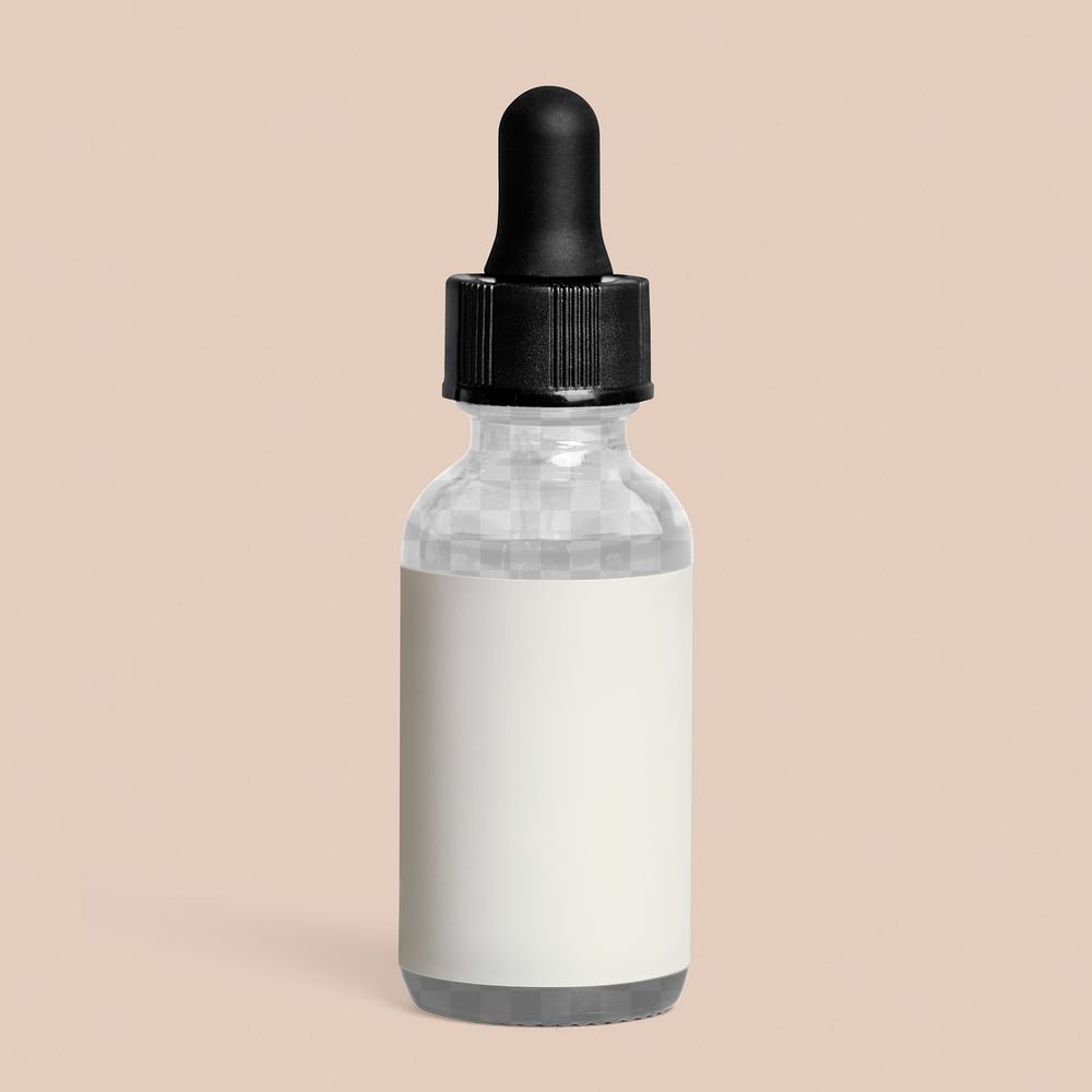 Dropper bottle png mockup, transparent design