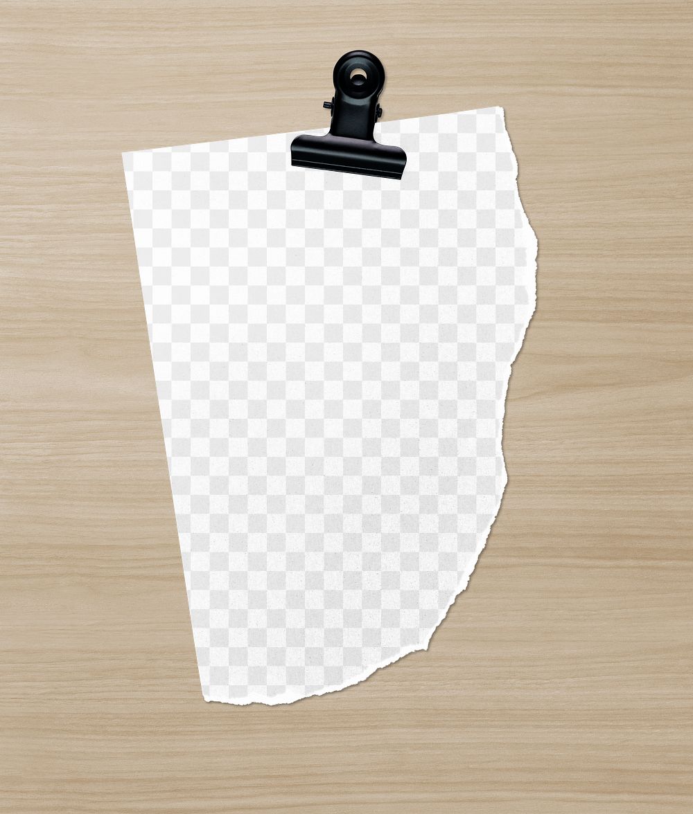 Ripped paper png transparent mockup