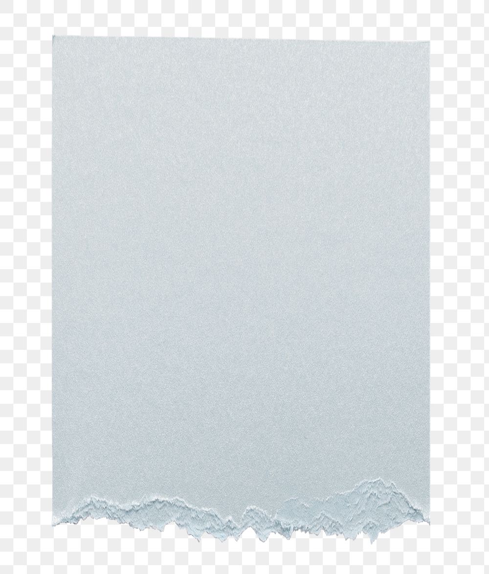 Blue ripped paper png sticker, transparent background