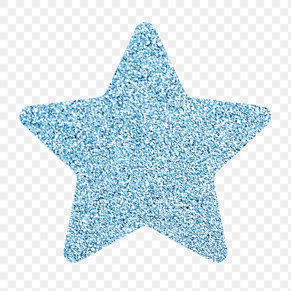 Blue star badge png sticker, transparent background