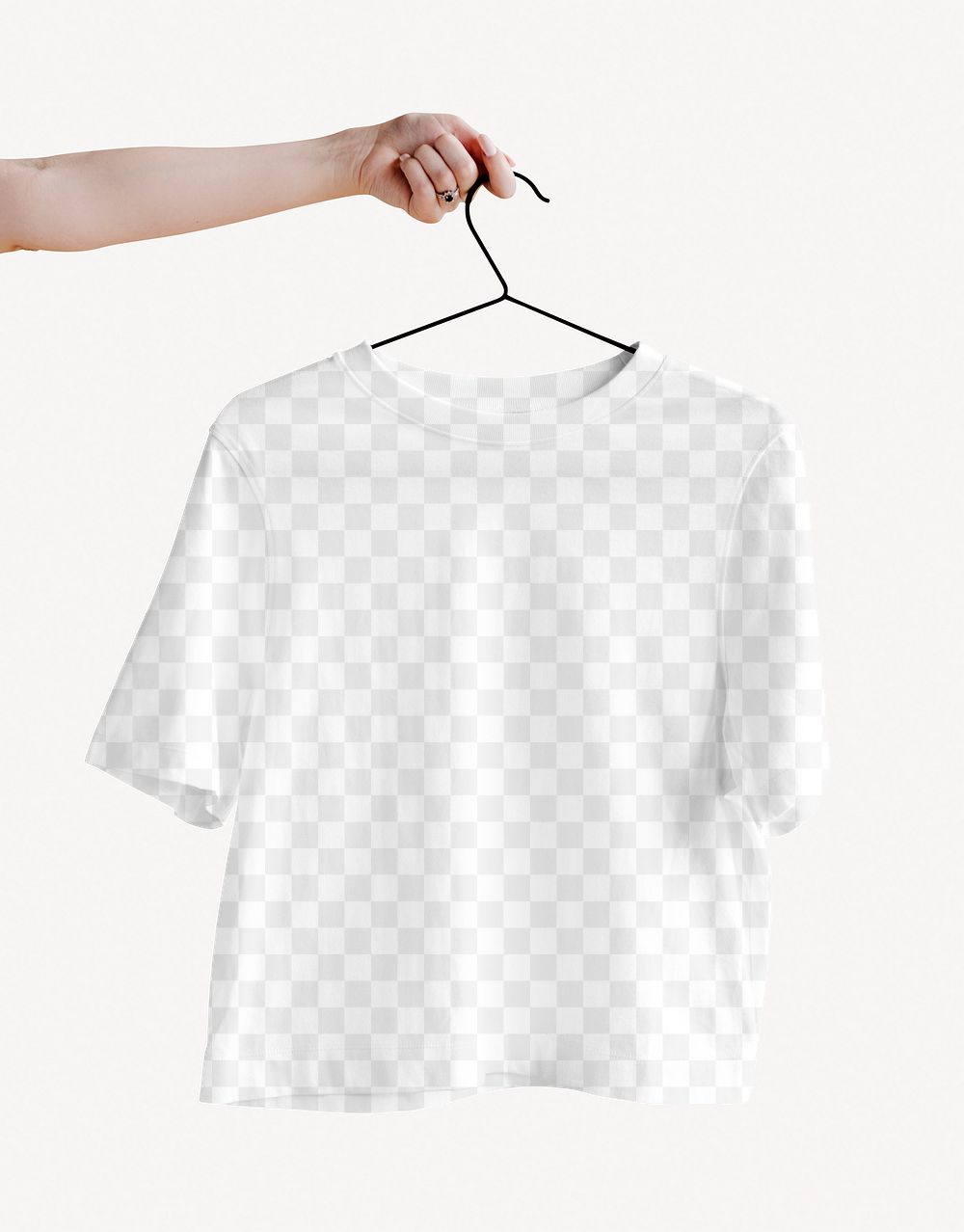 Women's t-shirt png transparent mockup