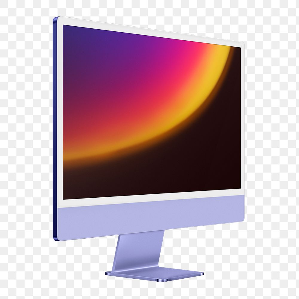 Computer desktop png sticker, transparent background
