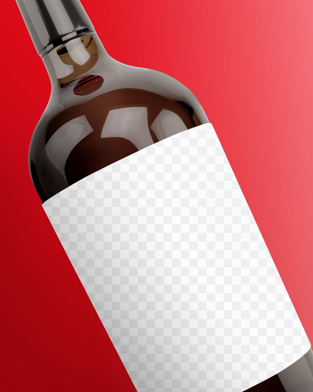 Wine label  png mockup, transparent design