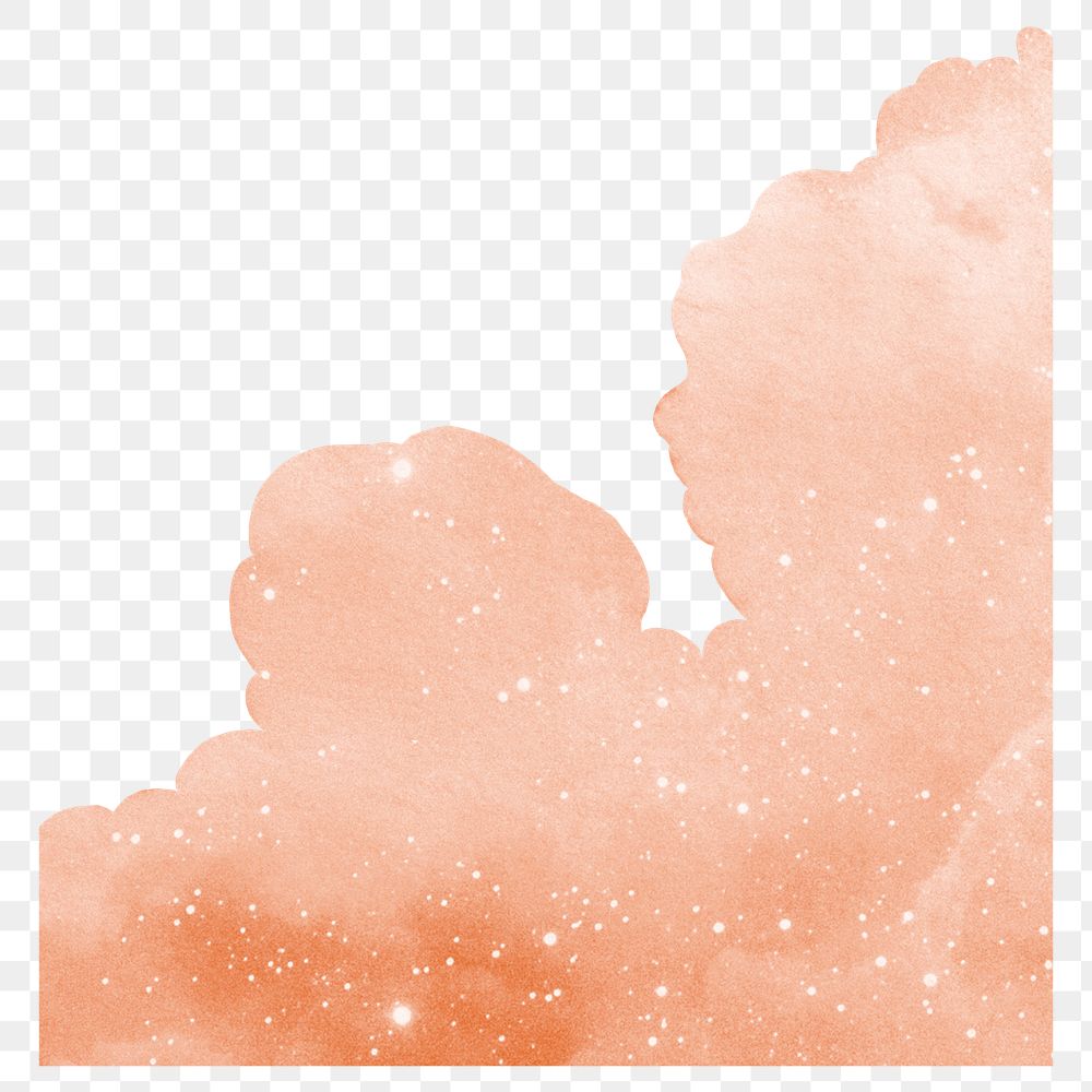Cloud sky png border, transparent background