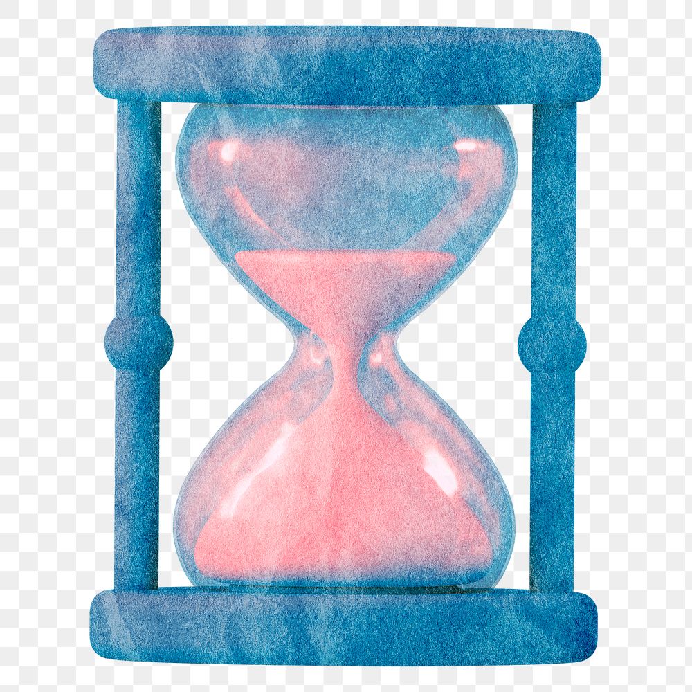 Aesthetic hourglass png sticker, transparent background