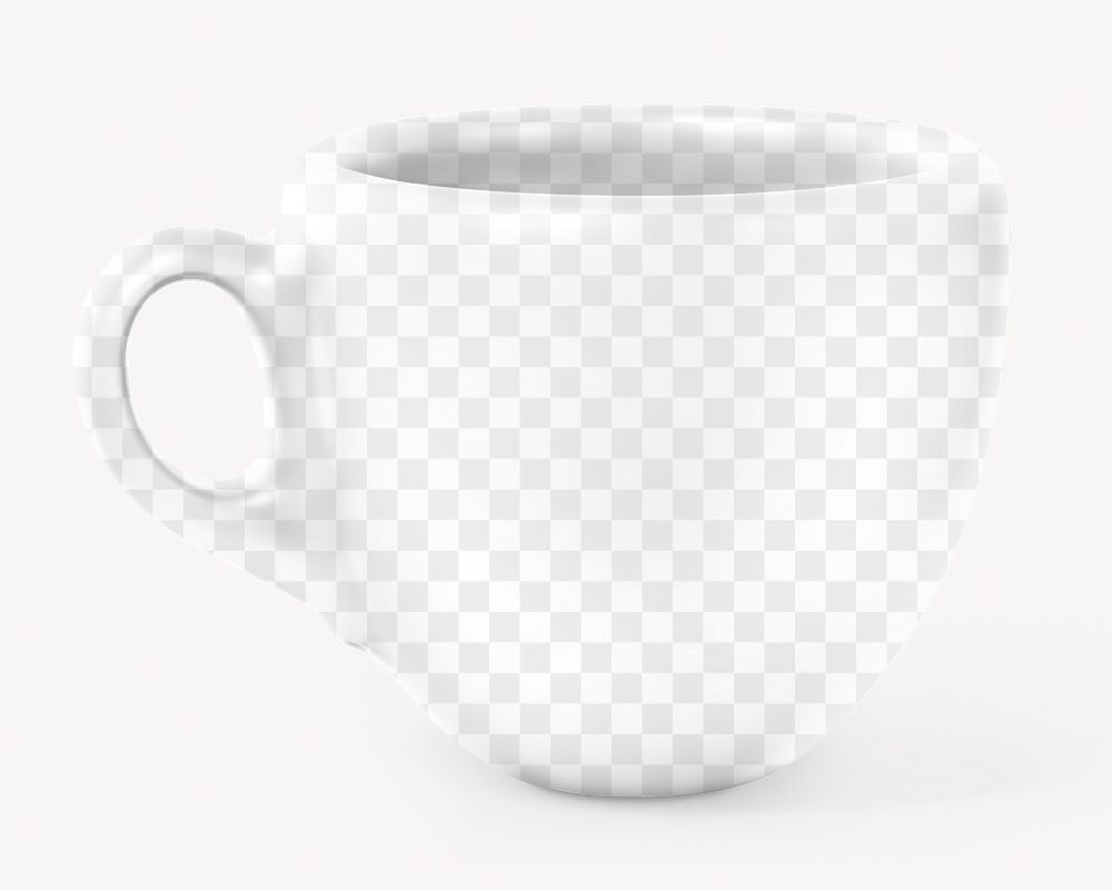 Espresso cup png mockup, transparent product design