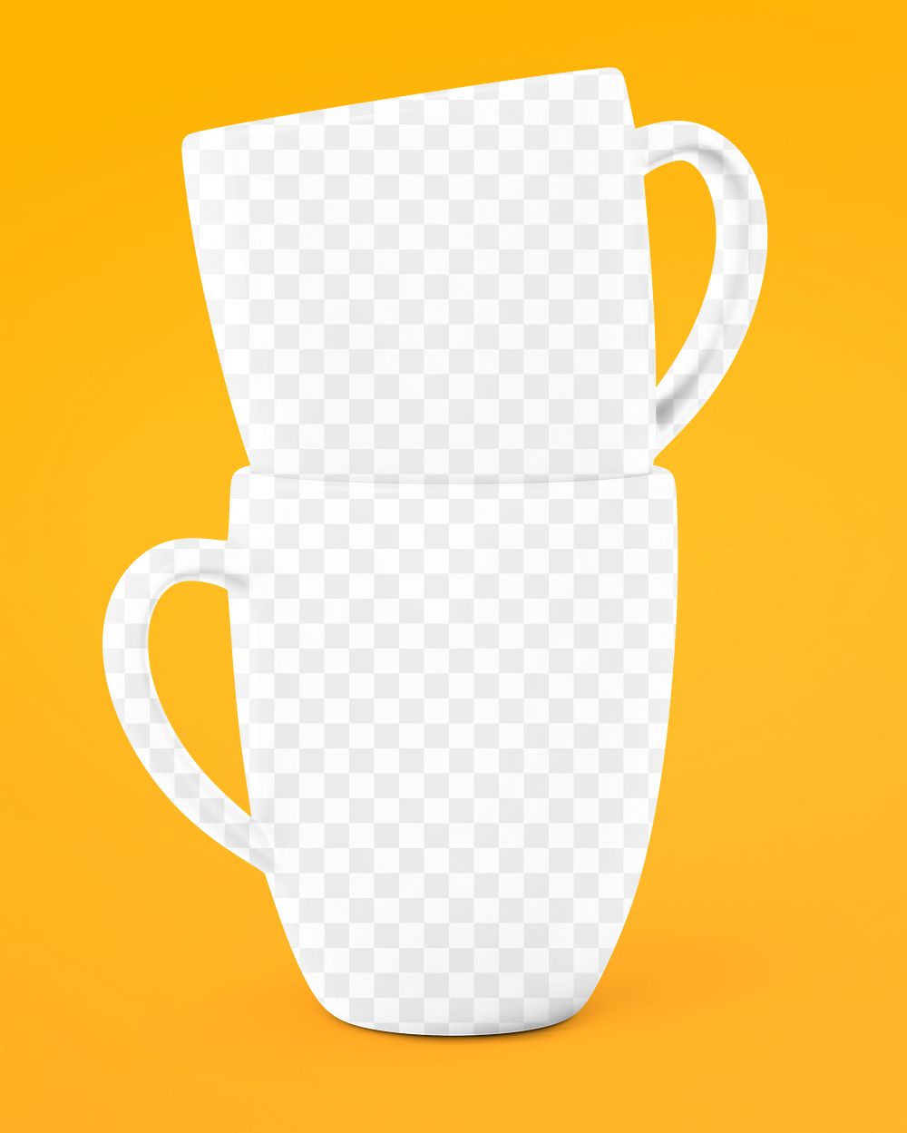 Ceramic coffee png mugs mockup, transparent design