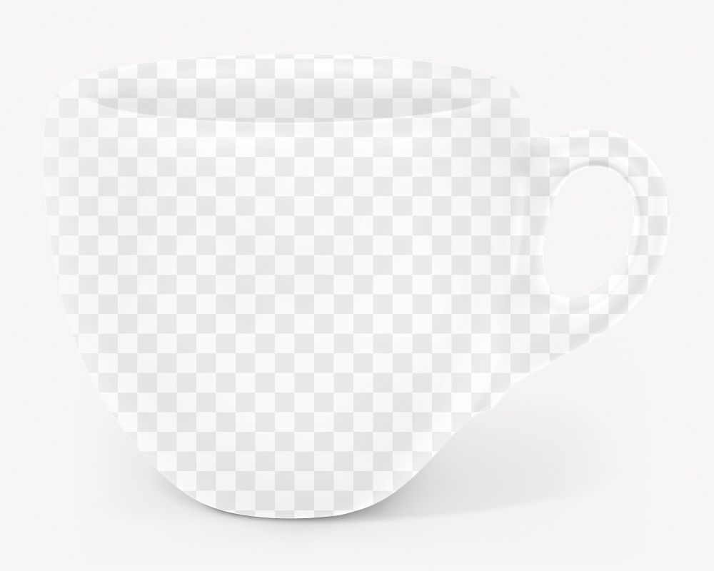 Espresso cup png mockup, transparent product design