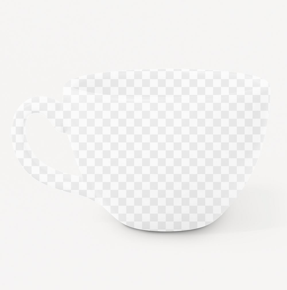 Coffee cup png mockup, transparent product design
