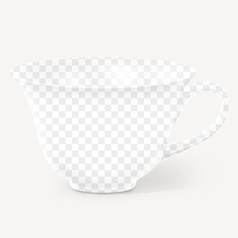 Tea cup png mockup, transparent design
