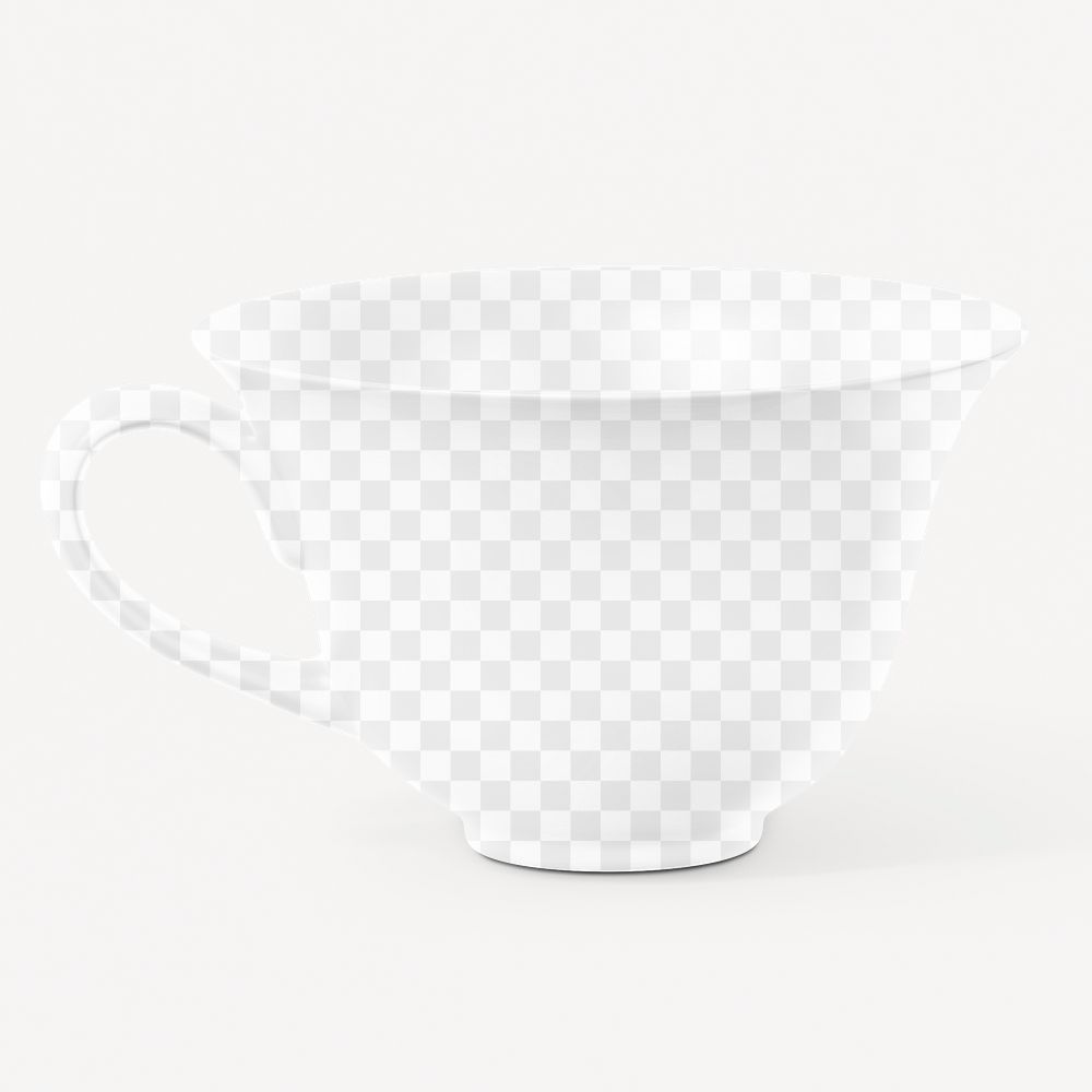 Tea cup png mockup, transparent design